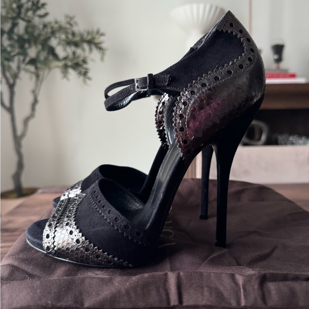 Gucci ‘Karen’ Python Ankle Strap Sandals - image 3